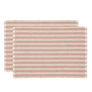 Lot de 2 set de table en coton rose 33x48cm