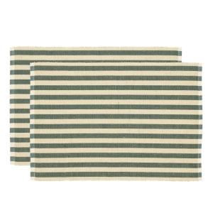 Lot de 2 set de table en coton vert 33x48cm