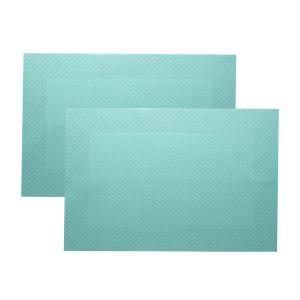 Lot de 2 sets de table 30x45 bleu aqua en pvc