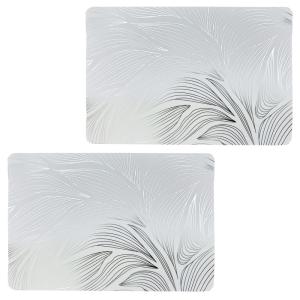 Lot de 2 sets de table feuillage avec encre métal argent 30…