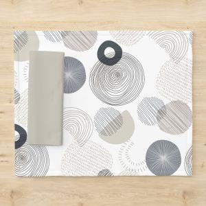 Lot de 2 sets de table gris 50x40 cm