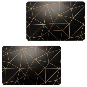 Lot de 2 sets de table noirs avec encre métallique doré 30…
