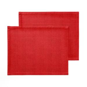 Lot de 2 sets de table rouge-doré 50x40 cm