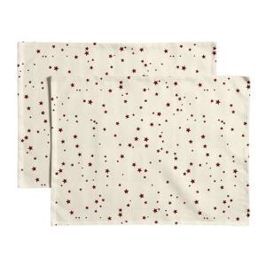 Lot de 2 sets de tables résistant anti-taches beige 35x50 c…