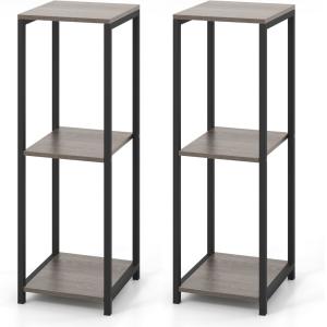 Lot de 2 supports pour plante à 3 niveaux cadre en métal fl…