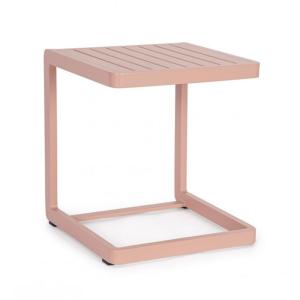 Lot de 2 tables basses rectangulaires en aluminium rose