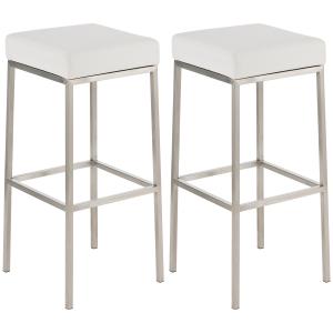 Lot de 2 Tabouret de bar avec pieds en pvc et synthetique B…