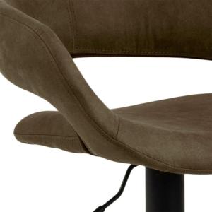 Lot de 2 tabourets de bar 55x48x101cm kaki et noir