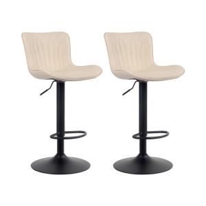 Lot de 2 tabourets de bar ajustables en pvc et synthetique…