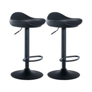 Lot de 2 tabourets de bar ajustables pivotants pvc et synth…