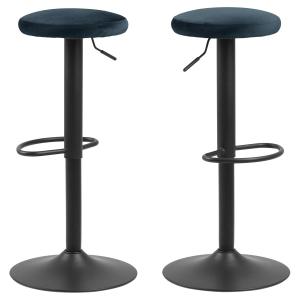 Lot de 2 tabourets de bar avec repose pieds et hauteur régl…