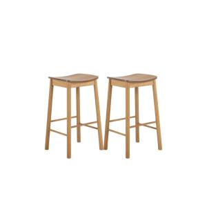 Lot de 2 tabourets de bar en bois