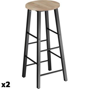 Lot de 2 tabourets de bar en panneau aggloméré 72,5 cm bois…