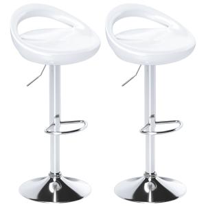 Lot de 2 tabourets de bar hauteur réglable métal et ABS bla…