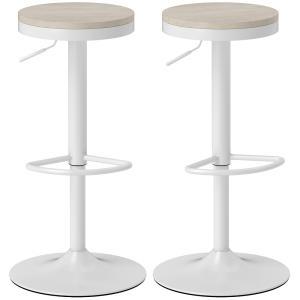 Lot de 2 tabourets de bar pivotants hauteur réglable acier…