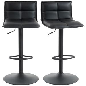 Lot de 2 tabourets de bar réglable en hauteur assise pivota…