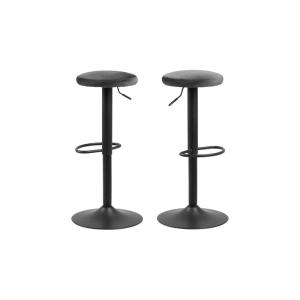 lot de 2 tabourets de bar réglables et pivotants en velours