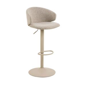 Lot de 2 tabourets de bar réglables tissu et métal H61-82 c…