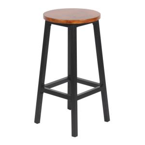 Lot de 2 tabourets de bar sans dossier en bois noir 32 x 32…