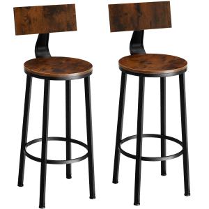 Lot de 2 tabourets de bar Style industriel Hauteur 74 cm Bo…