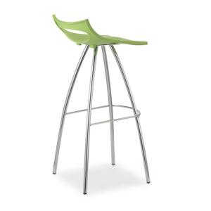 Lot de 2 tabourets design en métal vert