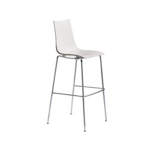 Lot de 2 tabourets design en plastique blanc