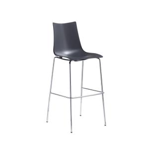 Lot de 2 tabourets design en plastique gris