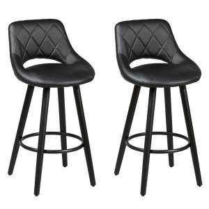 Lot  de 2 tabourets noir