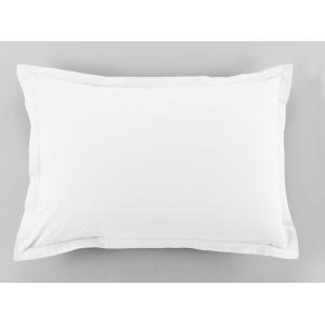 Lot De 2 Taies D'oreiller 50x70cm 100% Coton 57fils Blanc