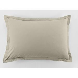 Lot De 2 Taies D'oreiller 50x70cm 100% Coton 57fils Latte