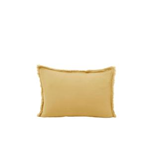 Lot de 2 taies d'oreiller en coton jaune 30x40 cm