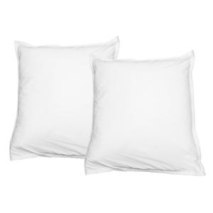 Lot de 2 taies d'oreiller en flanelle de coton Blanc 65x65…