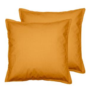 Lot de 2 taies d'oreiller en flanelle de coton Caramel 65x6…