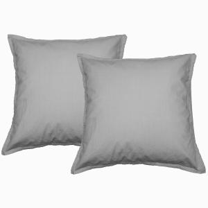 Lot de 2 taies d'oreiller en flanelle de coton Gris Perle 6…