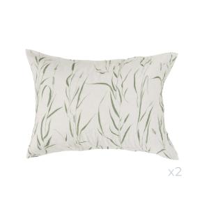 Lot de 2 taies d'oreiller en gaze de coton 50 x 70 cm ecru/…