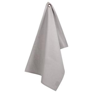 Lot de 2 torchons avec œillet coton gris clair 70 x 45