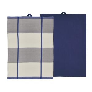 Lot de 2 torchons bleu roi 50x70cm