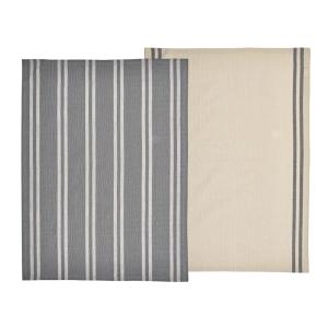 Lot de 2 torchons gris  50x70cm
