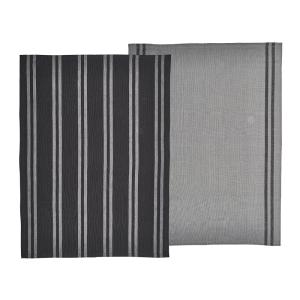 Lot de 2 torchons noir 50x70cm