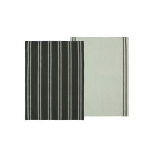 Lot de 2 torchons vert forêt 50x70cm