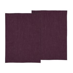 Lot de 2 torchons violet 50x70cm