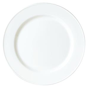 Lot de 24 assiettes rondes en porcelaine blanche D 27 cm