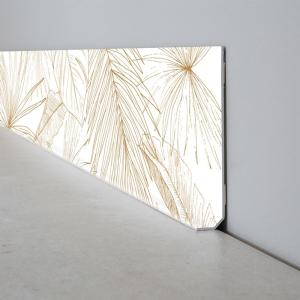 Lot de 25 plinthes adhésives - PVC - Marron - 200x8cm