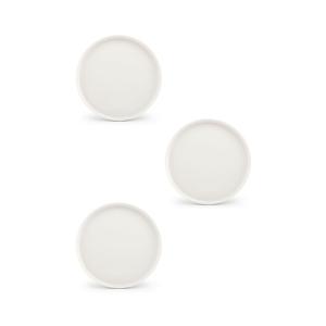 Lot de 3 assiette blanc en porcelaine 25cm