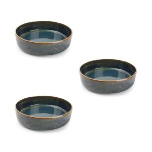 Lot de 3 assiette creuse bleu en porcelaine 19xh5cm
