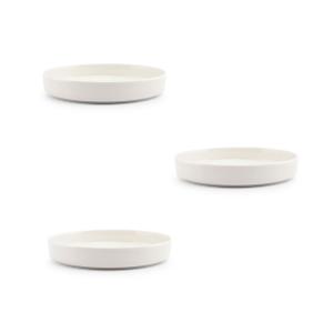 Lot de 3 assiettes creuse blanc en porcelaine 24xh4cm
