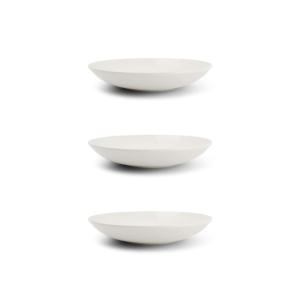 Lot de 3 assiettes creuse blanc en porcelaine 26xh4,5cm