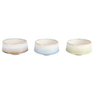 Lot de 3 Bols en Céramique, blanc, D 14xh7,5 cm