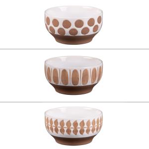 Lot de 3 coupelle   12 cm  multicolores en faïence