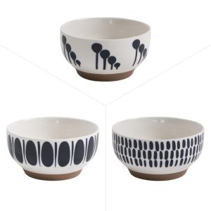 Lot de 3 coupelles   12 cm  bleues en faïence